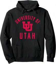 University Of Utah Utes Large One Color Pullover Hoodie - Black 2 - View 6
