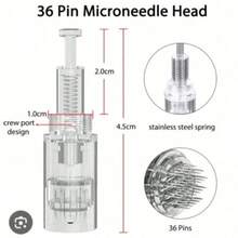 10/50/100pcs Microneedle Pen Replacement Tips, Threaded Microneedle Pen Heads, Home Skincare Tool Refill Needles - Clear - View 7