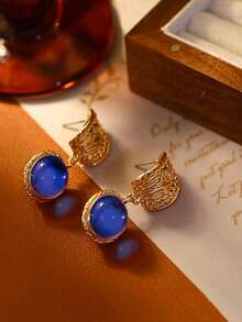 1 对复古波西米亚风格优雅独特几何镀金金属吊坠耳环，适合女性日常、节日、派对、婚礼、订婚、旅行、节日、送给好朋友的礼物、珠宝