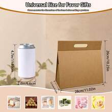 Foldable One-Piece Packaging Box, Minimalist Magnetic Gift Box, Portable Gift Box, Holiday Gift Box - Khaki - View 5