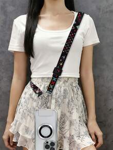 Retro Phone Lanyard With 360° Rotatable Clip, Adjustable Strap, Sturdy Dual-Use Halter, Fashionable Shoulder Strap, Suitable For Various Smartphones Compatible With Android And Most Smartphone,Gifts For Mother, Family, Friends, Birthday, Holiday Phone Chain - Multicolor - View 2