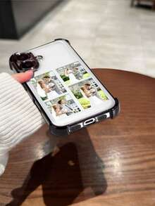 1 pieza Funda de teléfono personalizada con imagen y nombre impresos, compatible con Samsung S24/S25 Ultra, 14 Ultra/Redmi Note13 Pro, 16/15/14 Plus/13 Pro/12 Pro Max/11/Xs Max/8/7/6 Plus. Diseño claro, de moda, vibrante, lindo y minimalista que combina perfectamente con tu teléfono. Un regalo personalizado único para amigos, novias y madres. - Negro - Ver 6