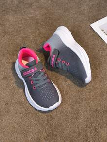 New Kids Sports Shoes, Running Shoes, Casual Shoes, Tennis Shoes, Soft Bottom Toddler Walking Shoes, Mesh Breathable - Grey - View 6