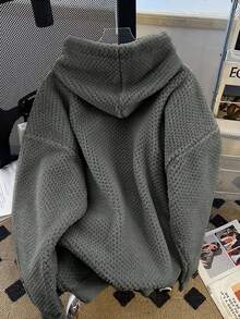 GlowEve 25 秋冬新款高端小批量抓绒连帽卫衣 女装 秋冬外套 - 淺灰色 - 查看 3