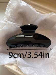 3个/1个女士发夹，尺寸为3.54英寸/9厘米，黑色、白色、棕色，轻巧塑料材质，时尚百搭，优雅简约，纯色发爪，适合日常、休闲、派对、通勤、海滩、度假、发型设计、洗脸/洗头、化妆等场合，是女性时尚发夹和发饰的理想之选。 - 彩色 - 查看 3