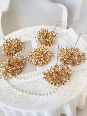  6Pcs Artificial Flower Stems, Realistic Faux Flowers With Bendable Wire Stems, Valentine's Day & Spring Home Decor, Wedding & Party Table Centerpieces, Room Decoration, Gift Idea