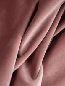 1件杆袋式纯色天鹅绒窗帘，意大利天鹅绒面料，奢华复古美式简约深粉色窗帘，适用于客厅、卧室、阳台，遮光 - 粉色 - 查看 3