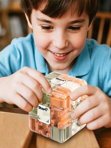 3D Maze Cube Beaded Puzzle Toy, An Intellectual Puzzle Game That Can Improve Children's Spatial Awareness, Problem-Solving Skills, Focus And Critical Thinking, Suitable For Children 3+ Years Old. It Is Both A Stress-Relief Activity Gift For Birthday Parties And A Cognitive Development Game. With Interlocking Design, Sturdy Structure, And Made Of High-Quality Plastic, It Is A Fun Interactive New Year/Birthday Gift For Kids. - Multicolor - View 6