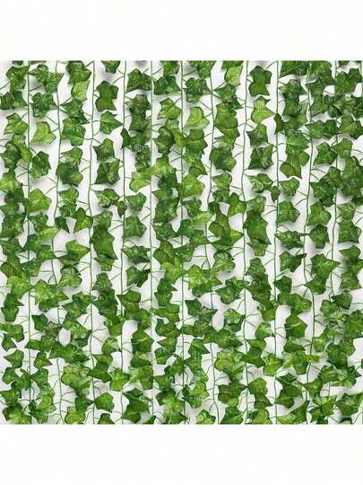 12/24/180pcs 82.67 Inch Artificial Ivy Wreath, Fake Ivy Leaves, Green Plants, Hanging Vines, Plant Leaf Wreath, Home Garden, Poison Ivy Costume, Artificial Plants, Decorative Style, Party And Holiday Decor, Bedroom Decor Accessories, Valentine's Day And Mother's Day Decor, Spring Decor, Lohri Decor, Valentine's Day Gift