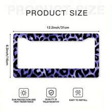1 Piece Metal License Plate Frame, Fashionable Leopard Print Pattern Suitable For North America And Most International Vehicles, Includes Mounting Screws, Perfect Car Decoration Accessory, Feel The Warmth And Joy Of Thanksgiving - 12x6 Inches,Car Cover,Car Must Haves,Gifts,Car Decor,Car Acessesories>Essentials,Car Picks - 多色12.2x6.3in/31x16cm - 查看 2