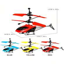 1Pc Remote Controlled Helicopter Toy, Induction Suspended Helicopter With Lights, Rechargeable Flight Toy Mini RC Helicopter Rechargeable Light Suspended Helicopter