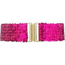 Cotim Coyin Sequins Belts For Women, Glitter Rhinestone Belts Sparkly Bling Belt For Dress Jeans Pants - Vàng - Xem 1