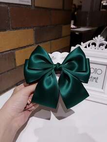 1Pc Hair Bows For Women Girls Cute Hair Ribbon Silky Satin Bow Hair Clips With Long Tails Vintage Hair Accessories For Women Metal Bow Hair Clips Back To School, Claw Clips, Hair Slide, Hair Barrettes