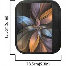 Funda para mango de nevera con estampado de flores marrones 4 piezas duradero antideslizante protector de mango para electrodomésticos de cocina para horno lavavajillas decoración interior lavable - FlormarrnFlor Marrón - Ver 3