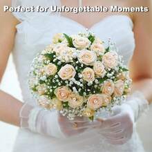 100pcs Crystal Rhinestone Flower Bouquet Brooch Pins, Elegant Straight Pins, Transparent Acrylic Flower Brooch With Plastic Box, Suitable For Wedding Sewing DIY Craft Decoration - Transparent - View 3