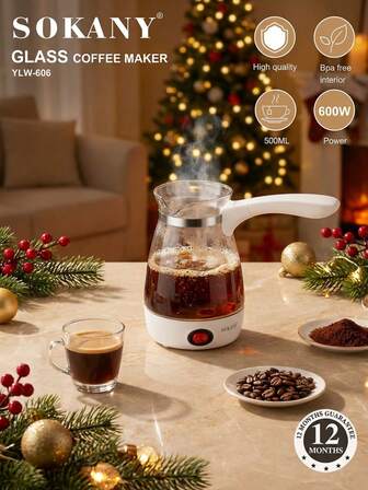  SOKANY606 Turkish Coffee Maker Glass Electric Kettle 500ML Kettle