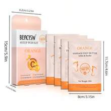 Set de baño de pies de 4 pasos con exfoliante para el cuidado de los pies - Naranja - Ver 7