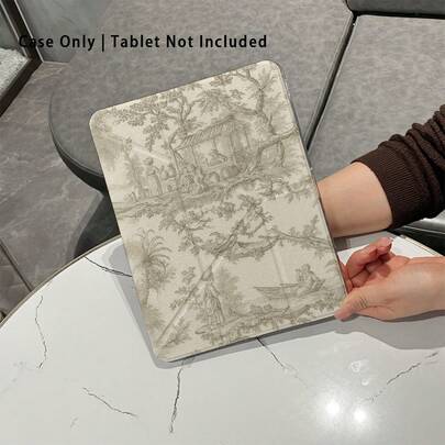 亚克力水晶保护壳，彩色彩绘效果，兼容 iPad 10 代、iPad 10.2/Mini 6/Mini 7/9.7、Galaxy Tab A9 Plus、3+Y 可折叠防弯折，硅胶加固边角，自动唤醒/睡眠，内置笔槽，多角度折叠支架 - 完美日常保护，理想的节日礼物。