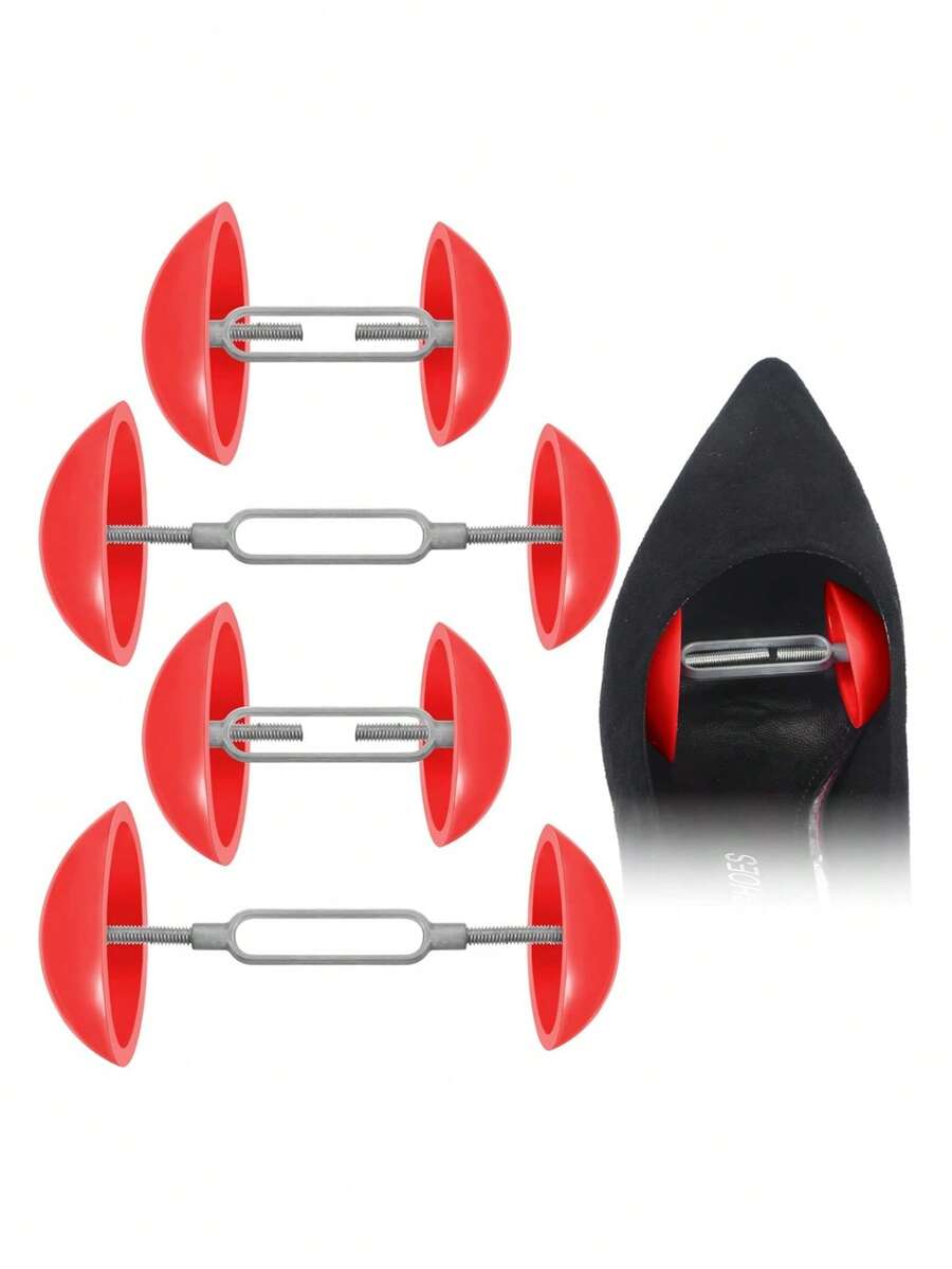 4pcs Adjustable Shoe Stretcher, Widened Shoe Tree, Plastic Shoe Expander Suitable For Leather Shoes, Flats, High Heels