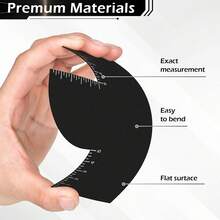 One Barber Styling Clipper With Measuring Indicator, Curved And Rectangular Sections, Durable Plastic Precision Cutting Tool, Men's Grooming & Professional Styling Aid, No Batteries Required, Curved Hairline Design, Textured Handle, Barber Accessory, Practical Hairline Styling Clipper, Barber Design Styling Baffle Clipper, Suitable For Beard Styling And Hair Styling. - Multicolor - View 6