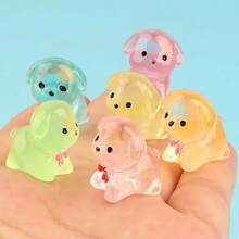 10/30/50pcs DIY Mini Puppies, Luminous Mini Resin Puppies, Mini Toys, Small Animals That Glow In The Dark, Suitable For Holiday Gifts, Sock Gifts, Party Gifts, Prank Games, Landscape Gardens - Multicolor - View 5