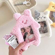 1pcs  Cute Butter Cat Shape, Fluffy Bunny Campus Card Holder, Portable Pendant Card Holder, Used For Meal Card/Bus Card/Employee Card, Idol Card Display And Storage - Nhiều màu - Xem 10