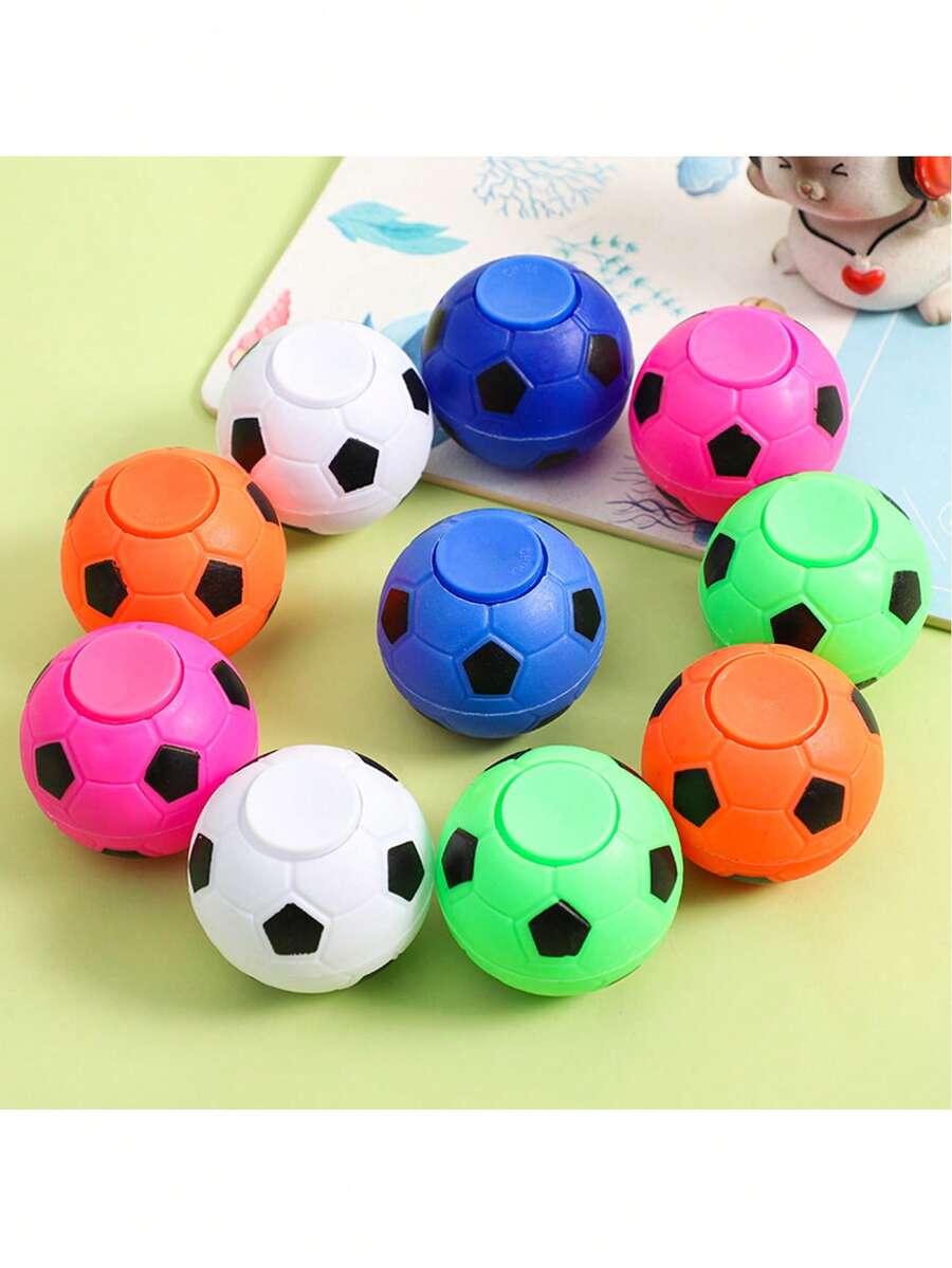 1pc Football Shaped , Unique & Creative, 5.0cm Diameter, Stress Relief Gift Suitable For Office, Study, Leisure & Relaxation - Multicolor - View 1
