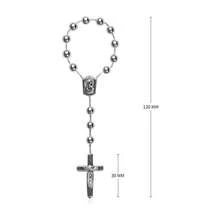 50 Rosario acrlico para bautizo, rosario adecuado para la primera comunin, bautizo, regalo adecuado para recuerditos de , regalos de bautizo, decenarios, rosario de dedos - Plateado - Ver 2