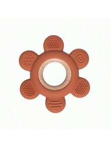 1个婴儿硅胶木环牙胶，适合婴幼儿磨牙，小熊和花朵造型，多种颜色可选，柔软舒适，婴儿用品 - 彩色 - 查看 30