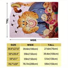 1 Piece Animal City Cartoon Blanket - Soft Flannel Shawl, Printed With Judy Hopps And Nick Wilde Digital Patterns, Suitable For All Seasons, Warm And Comfortable Gift, Suitable For Home, Office, Travel And Camping, Bed Accessories, Lively Design, Durable - Phong cách - Xem 6