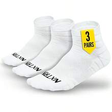 Nxtrnd Corte Bajo 3 pares de Calcetines Deportivos, Calcetines de Tobillo, Calcetines acolchados - Blanco - Ver 12
