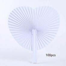 10/20pcs Romantic Wedding Exclusive: Customized Heart-Shaped Fans, Adding Charm And Splendor To Your Love, Convenient To Carry, Compact Design - Multicolor - View 17