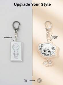 1 قطعة سلسلة مفاتيح أكريليك الوجه بتصميم كرتوني أنمي K-POP، قطعة زخرفية يدوية مصنوعة بعناية لحقيبة أو سيارة أو بطاقة هوية، هدية مثالية لعيد المعلم، عيد الميلاد، ، عيد الهالوين، لعشاق الأنمي والعائلة والأصدقاء