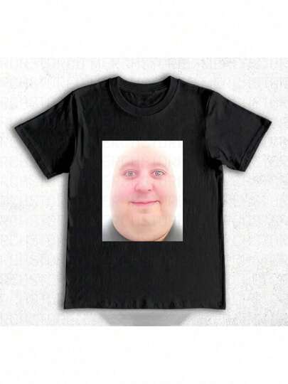 Camiseta gráfica Hubert Edward Skeletrix para hombres Y2K con impresión de cara pixelada - Camiseta casual negra, ajuste regular, lavable a máquina, tallas S-5XL, ropa para todas las estaciones, cuello redondo, tela no elástica, gráfico divertido de Halloween Y2K, camisetas 100% algodón