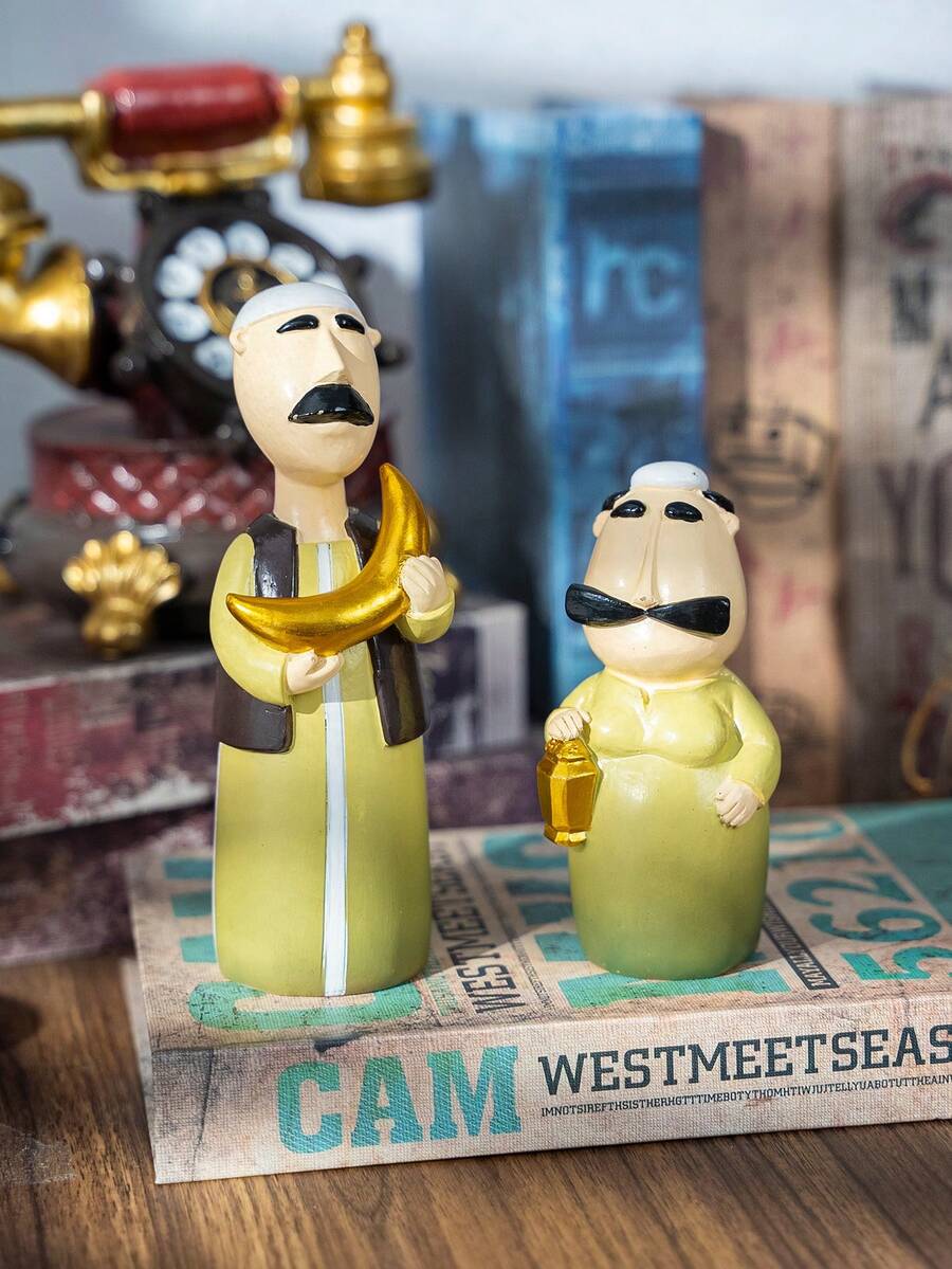 1件中东开斋节吉祥摆件，纤细男士造型，开斋节礼物，斋月装饰品 - 彩色 - 查看 1