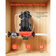 Bomba de agua para RV, 12V CC 6 GPM (22,7 L/min), Bomba de agua de diafragma de 4 cámaras con interruptor automático de presión, Presión máxima de 70 PSI, bajo demanda para RV, Caravana, Marina, Yate, Lavado de coches - 70 psi - Ver 5