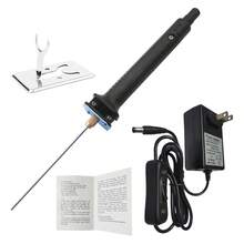 Juego de herramientas de cortador de espuma eléctrico, cuchillo de alambre caliente cortador de poliestireno expandido para manualidades DIY, herramienta de corte de placa de espuma - Negro profundo - Ver 7