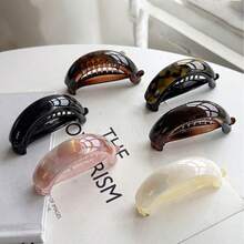 1个法式优雅纹理发夹，半扎香蕉夹发饰，适合日常、度假佩戴、节日礼物，爪夹、发夹、发卡 - 彩色 - 查看 2