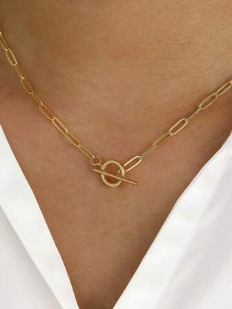 Modischer Hip-Hop-Stil verstellbare OT-Schnallen-Halskette, personalisierte Unisex-Edelstahl-Halskette für Party und Partyschmuck