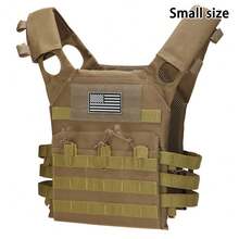 Petit gilet de chasse multifonctionnel JPC, gilet d'entraînement léger avec patch du drapeau américain, gilet de transport extensible - Multicolore - Voir 15