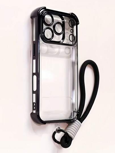 1 st. lyxigt och moderiktigt krockkuddeskyddande kameralinsfilmsklistermärke med snodd för telefonskal kompatibelt med Apple 6/7/8/X/XS/XR/11/12/13/14/15/16/16E/17/17PM, Galaxy S22/23/24/25/S24 FE/S25 EDGE, A04/05/06/A14/A15/A16/A24/A25/A34, Redmi Note 7/8/9/10/11/12/13, Redmi 9/10/12/13C