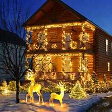 2 Packs, Warm Light 50LED*2/100LED*2 /200LED*2 /300LED*2 Fairy String Lights, Suitable For Use With Patio, Outdoor Party, Wedding, Christmas. - Warm Light - View 5