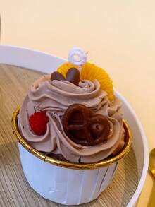 Cupcake Cream Scented Candles, Ice Cream Romantic Gift, Creative Cute Heart, Flower, Blueberry, Orange, Chocolate, Cookie, Cake Shaped, Fresh Fragrance, Romantic Atmosphere, Ideal Gift, Birthday Gift, Valentine's Day Gift, Home Decor - Multicolor - View 7