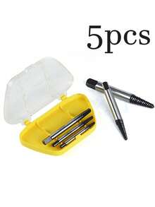 5-6pcs High Carbon Steel Set - Broken Screw Extractor, Reverse Thread Design, Pipe Thread Repair Tap, Electrician Maintenance Universal Disassembly Tool Kit - Multicolor - View 13