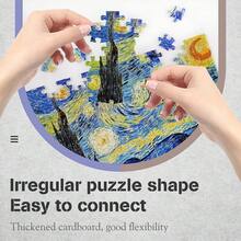 1-Pack Mini 300-Piece Puzzles, Starry Night Tiny Puzzle Set, Micro Piece Puzzle Games, Adult & Teen Puzzle Gift, Birthday Halloween Easter Christmas Holiday Gift, Fine Art Mini Puzzle Collection, Compact Puzzle Challenge, Premium Micro Puzzle Set, Advanced Puzzle Game, Holiday Gift For Adults & Teens - Multicolor - View 8