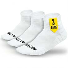 Nxtrnd Corte Bajo 3 pares de Calcetines Deportivos, Calcetines de Tobillo, Calcetines acolchados - Blanco - Ver 1