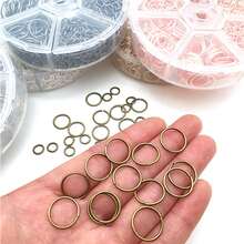 1010pcs Best Seller Iron Jump Rings & Open Rings Set (Boxed), Essential DIY Jewelry Findings For Craft Making.