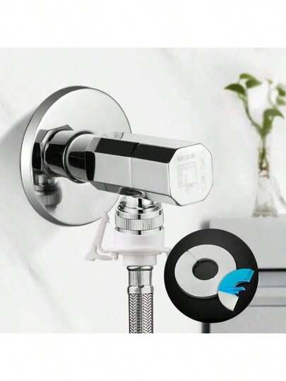 1pc Self-Adhesive Stainless Steel Decorative Shower Pipe Wall Cover, Bathroom Faucet Cover, Shower Accessory, Home Decor, Modern Style, Metal, Adhesive Back, Faucet Cover, Wall Protector, Tenant, Homeowner