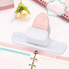 3-Hole Punch For Loose-Leaf Notebooks (4 Mm Diameter, 19 Mm Spacing), Perfect For A5, A6, A7, A8 And Pocket-Sized Notebooks. Pink Punch For Scrapbooking. - Pink - View 8