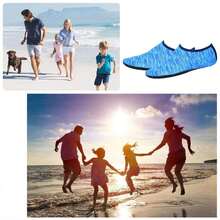 Unisex Water Shoes Slip On Aqua Socks Swim Surf Diving Yoga Exercise Reef Shoes - màu đen - Xem 3